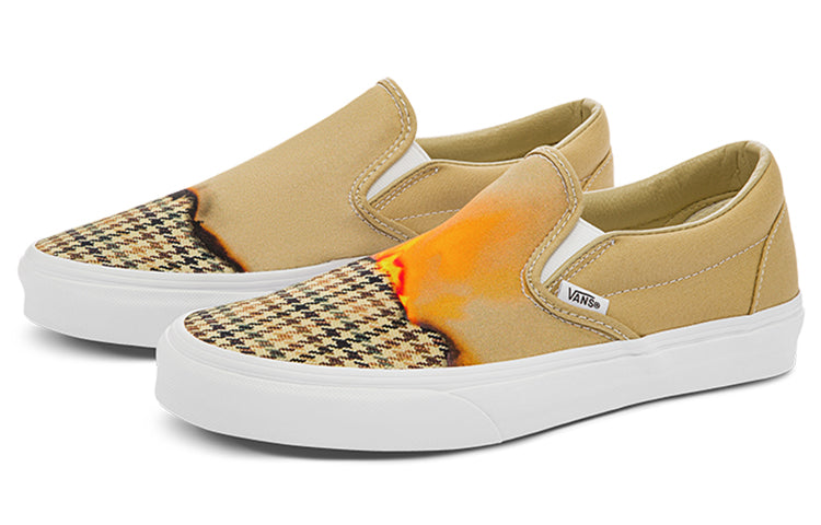 Vans Slip-on Low Tops Casual Shoe Unisex Brown Yellow VN000XG8AZP