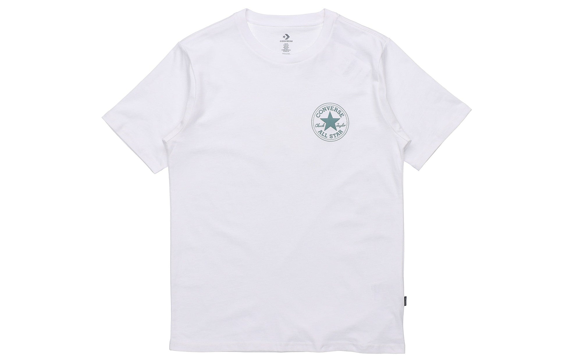 Men's Converse All Star Logo Printing Round Neck Sports Short Sleeve White 10021631-A02