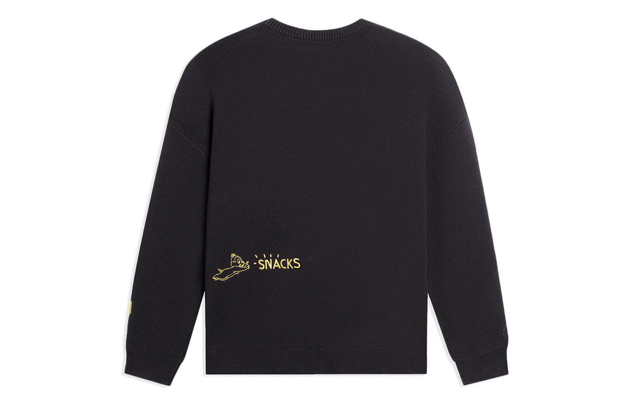 (WMNS) Li-Ning x Disney Graphic Sweaters 'Black Yellow' AMBS156-4