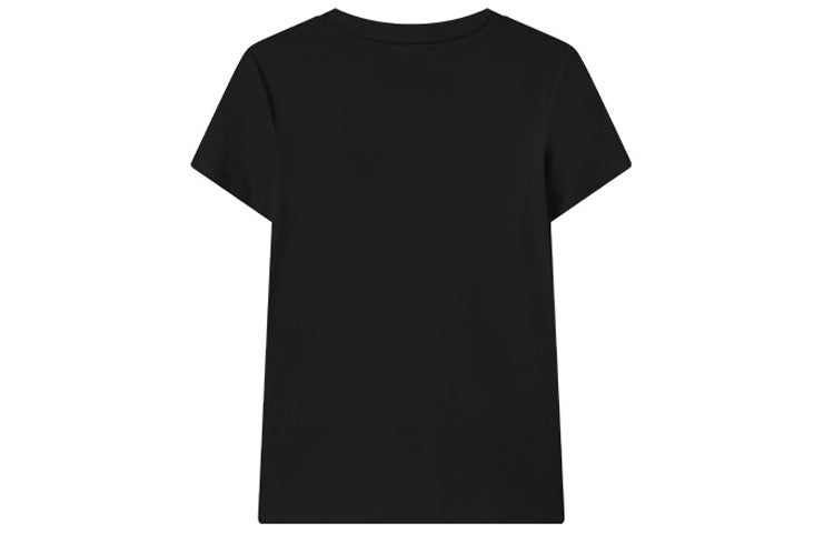 (WMNS) FILA Dolphin Printing Round Neck Short Sleeve Black F11W128106F-BK