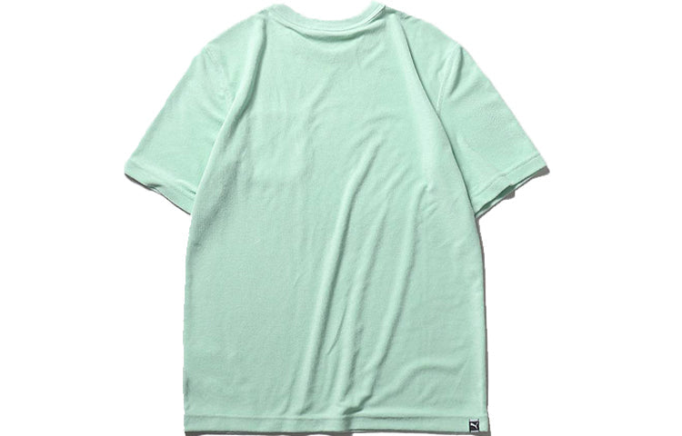 PUMA Downtown Towelling Tee Short Sleeve Green 582949-32