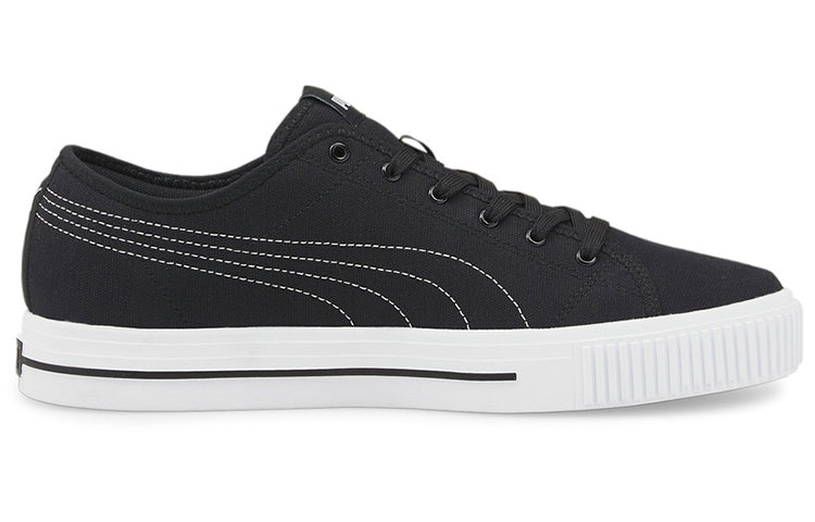 PUMA Ever Cv Casual Skateboarding Shoes Unisex Black White 383865-01