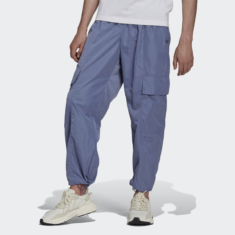 Men's adidas originals C Cargo Pant Retro Side Pocket Bundle Feet Casual Long Pants/Trousers Blue H11369