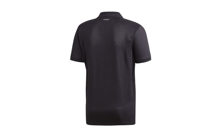 adidas Tennis Sports lapel Polo Shirt Black FK0743