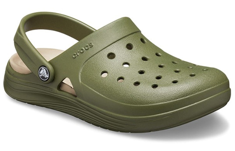 Crocs Reviva Beach Army Green Sandals 205852-3TQ
