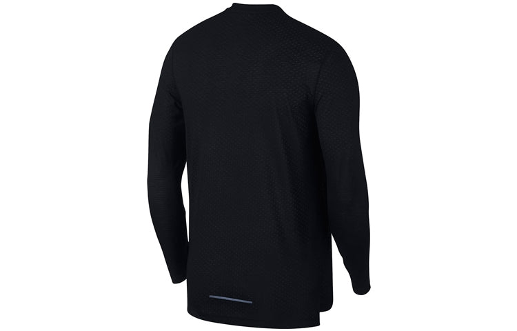 Nike RISE 365 Breathable Mesh Long Sleeves Running Black AQ9924-010