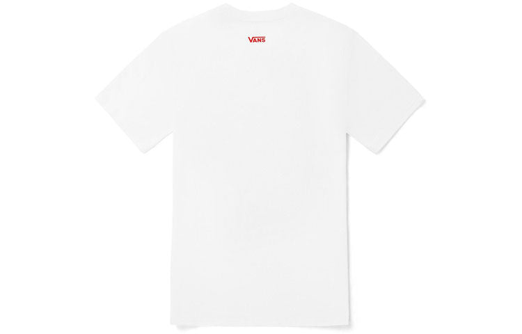 (WMNS) Vans Funny Pattern Small Turtle Embroidered Sports Short Sleeve White VN0A5F2EWHT