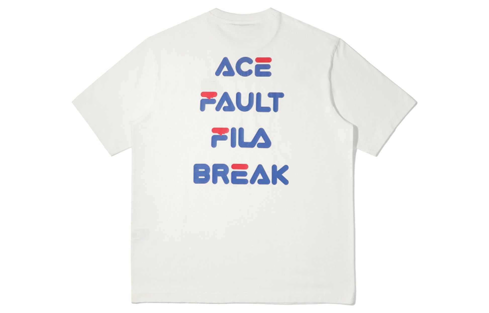 FILA x FAULT Unisex Printing Round-Neck White FS2RSD2F01X-OWH