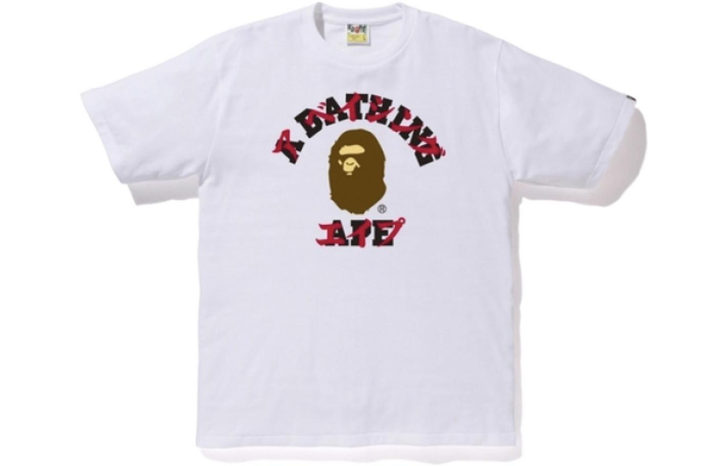 BAPE KATAKANA COLLEGE TEE Alphabet Small Ape Head Short Sleeve Unisex 1F30-110-074