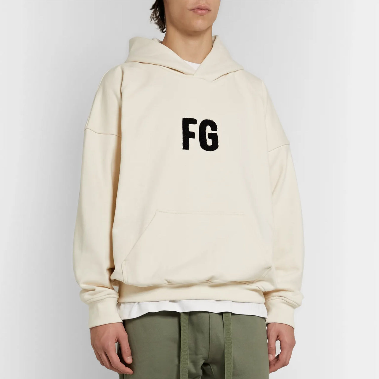 Fear of God Essentials FW19 Appliqud Loopback Cotton Hoodie 'Neutrals' FOG-FW19-38