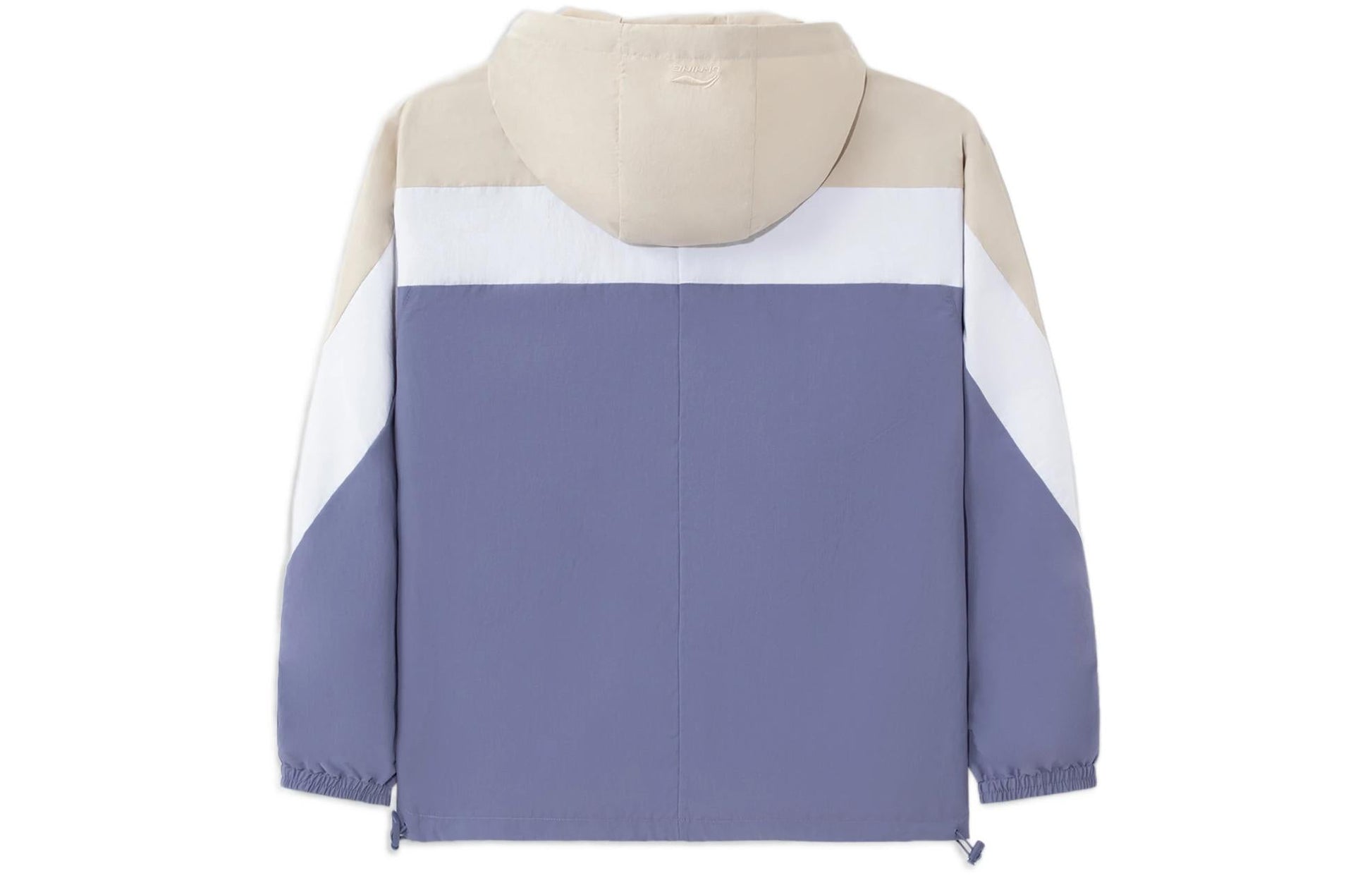 Li-Ning Sports Living Series Colorblock Zipper Hooded Jacket 'Beige White Blue' AFDS033-3