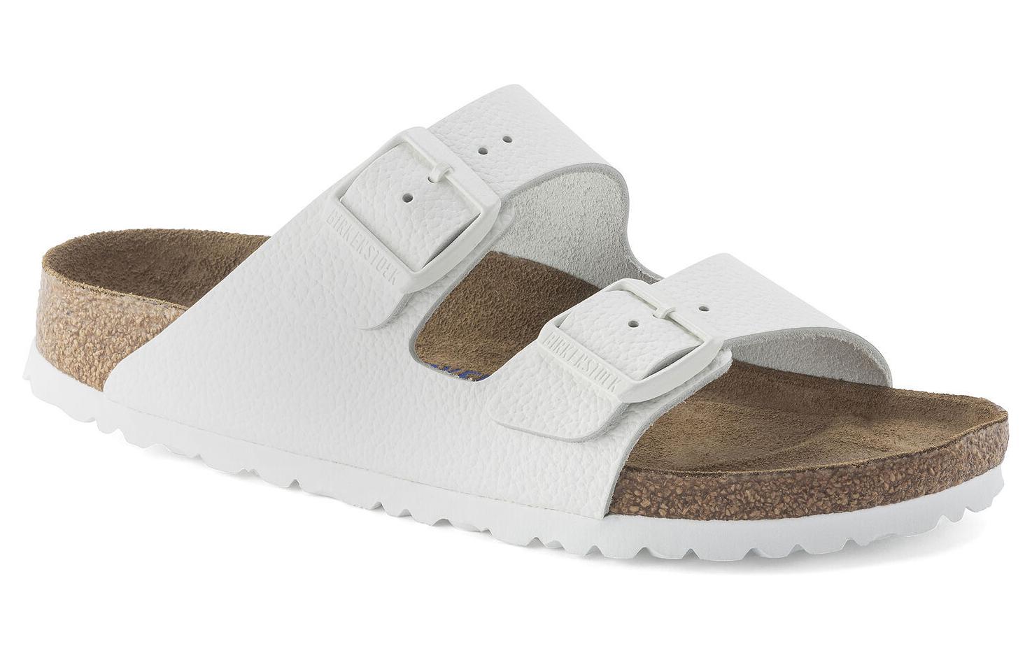 Birkenstock Arizona Soft Footbed Leather Sandals 'White' 1024945