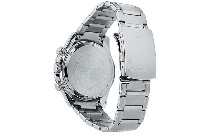 CASIO EDIFICE Quartz Solar Powered Stainless Steel Strap Sports Mens Black Analog EQS-900DB-2AV