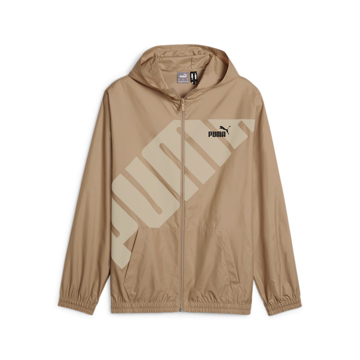 PUMA Hooded Graphic Windbreaker Jacket 'Beige' 623837-83