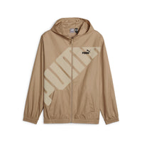 PUMA Hooded Graphic Windbreaker Jacket 'Beige' 623837-83