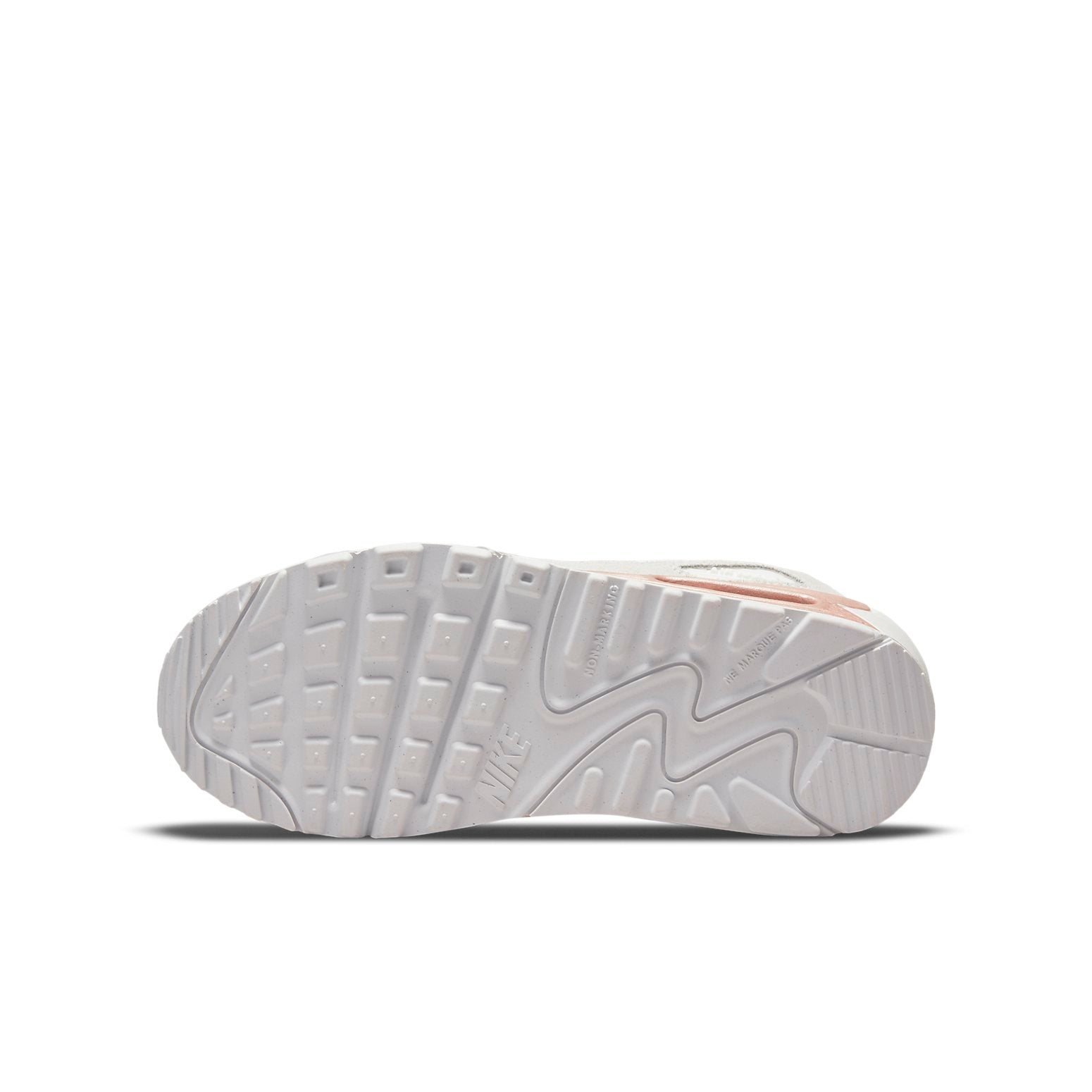 (GS) Nike Air Max 90 Leather 'White Metallic Red Bronze' CD6864-117