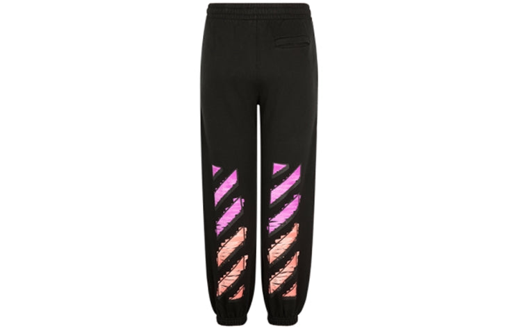 Men's Off-White FW21 Casual Sports Pants/Trousers/Joggers Black OMCH030R21FLE0011032-1