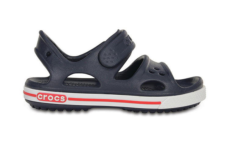 (PS) Crocs Velcro Flat Sports Deep Blue Sandals 14854-462