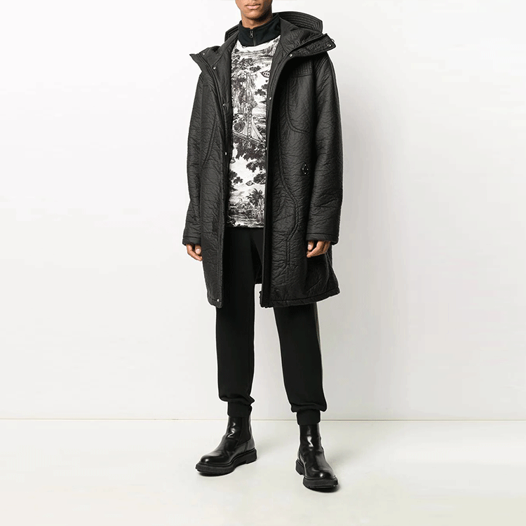 A-COLD-WALL* Crinkle Puffer With Storm Hoody Jacket 'Black' ACWMO032B-BLACK