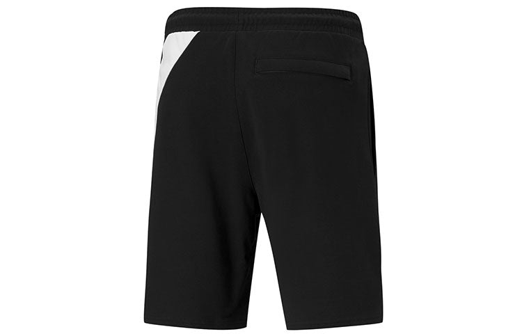 PUMA Intl Logo Printing Drawstring Sports Shorts Black 599813-01