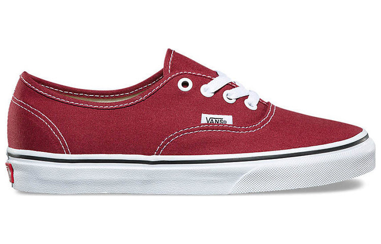 Vans Authentic Canvas Wear-resistant Low Tops Casual Skateboarding Shoes Unisex Red VN0A38EMQ9S