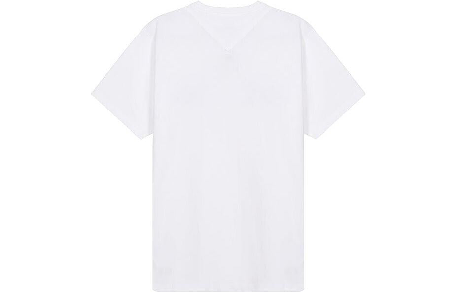 Men's KENZO Logo Printing Pullover Round Neck Short Sleeve White FB65TS0004SA-01B