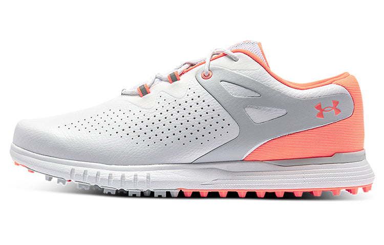 (WMNS) Under Armour Charged Breathe Spikeless 'White Halo Grey' 3023733-101