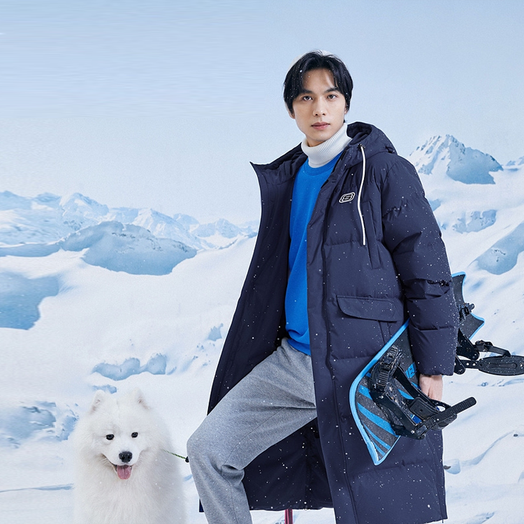 Skechers Casual Warm Down Jacket 'Blue' L422M151