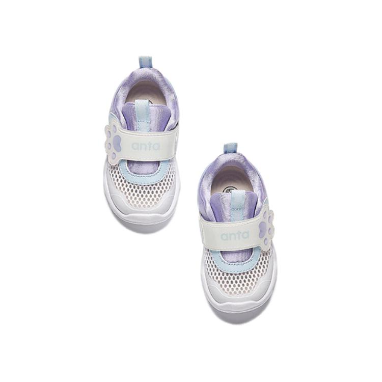 (TD) ANTA Running Series Sneakers Velcro 'White Purple Blue' A322420021-1