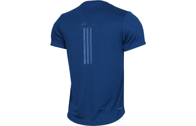 adidas Series Training Sports Round Neck Short Sleeve Blue EI6396