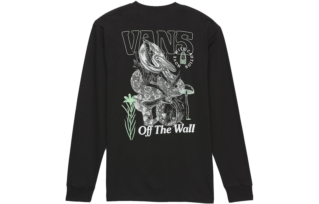 Vans Distorted Snake Long Sleeve T-Shirt 'Black' VN0008TABLK