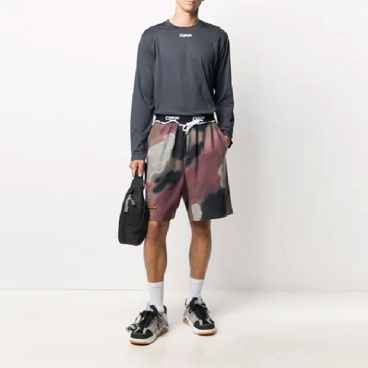 Off-White Logo Round Neck Pullover Long Sleeves Version Gray OMVB007I20JER0020610