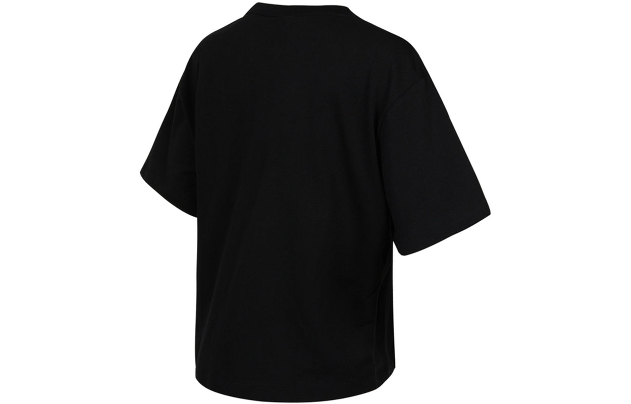 (WMNS) Nike Logo Printing Loose Round Neck Short Sleeve Black DJ1128-010