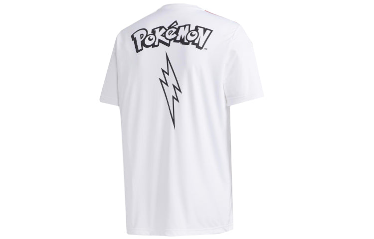 adidas x POKEMON Crossover M Pkmn Jrsy Printing Sports Round Neck Short Sleeve White GN3002