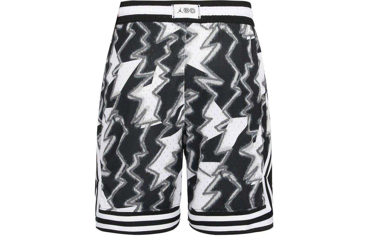 Men's Air Jordan Dri-FIT Sport BC Graffiti Printing Side Flying Man Logo Sports Shorts Black White DQ7334-100