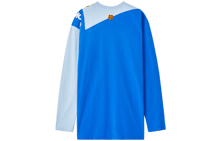 Men's KENZO x Kansaiyamamoto SS21 Crossover Logo Printing Long Sleeves Blue FB55TS1634SJ-65