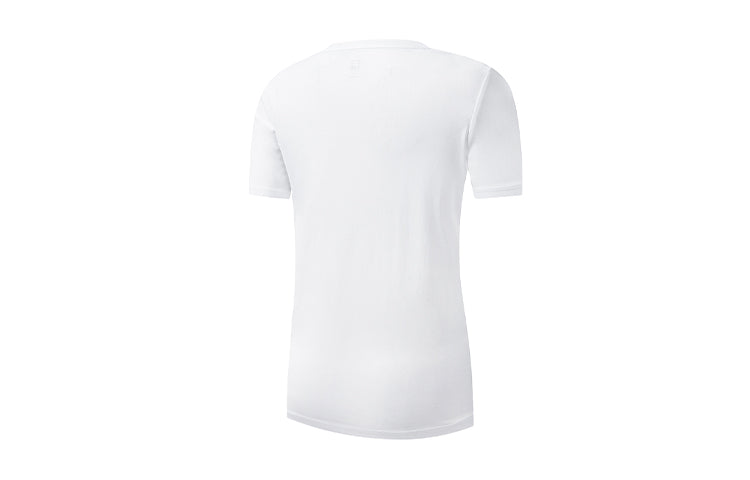 (WMNS) FILA Alphabet Logo Printing Round Neck Short Sleeve White A11W011130F-WT