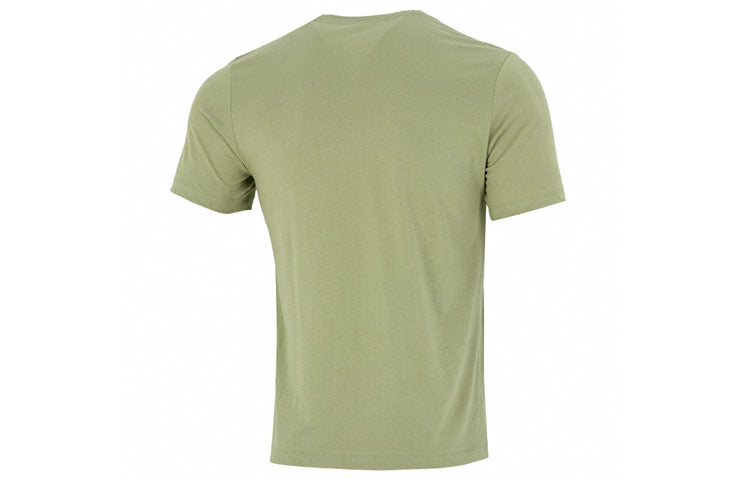 Men's Nike Large Alphabet Logo Printing Breathable Round Neck Casual Sports Short Sleeve Green T-Shirt AR5007-334
