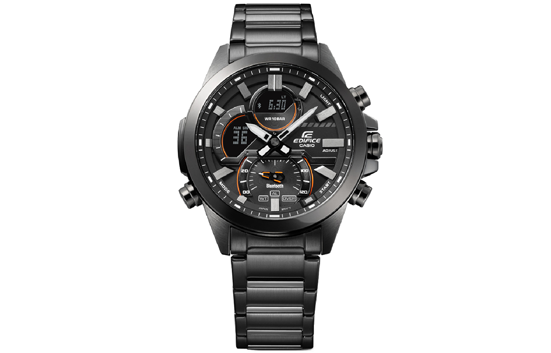 Casio Edifice Waterproof Luminous Analog Watch 'Black Grey' ECB-30DC-1A