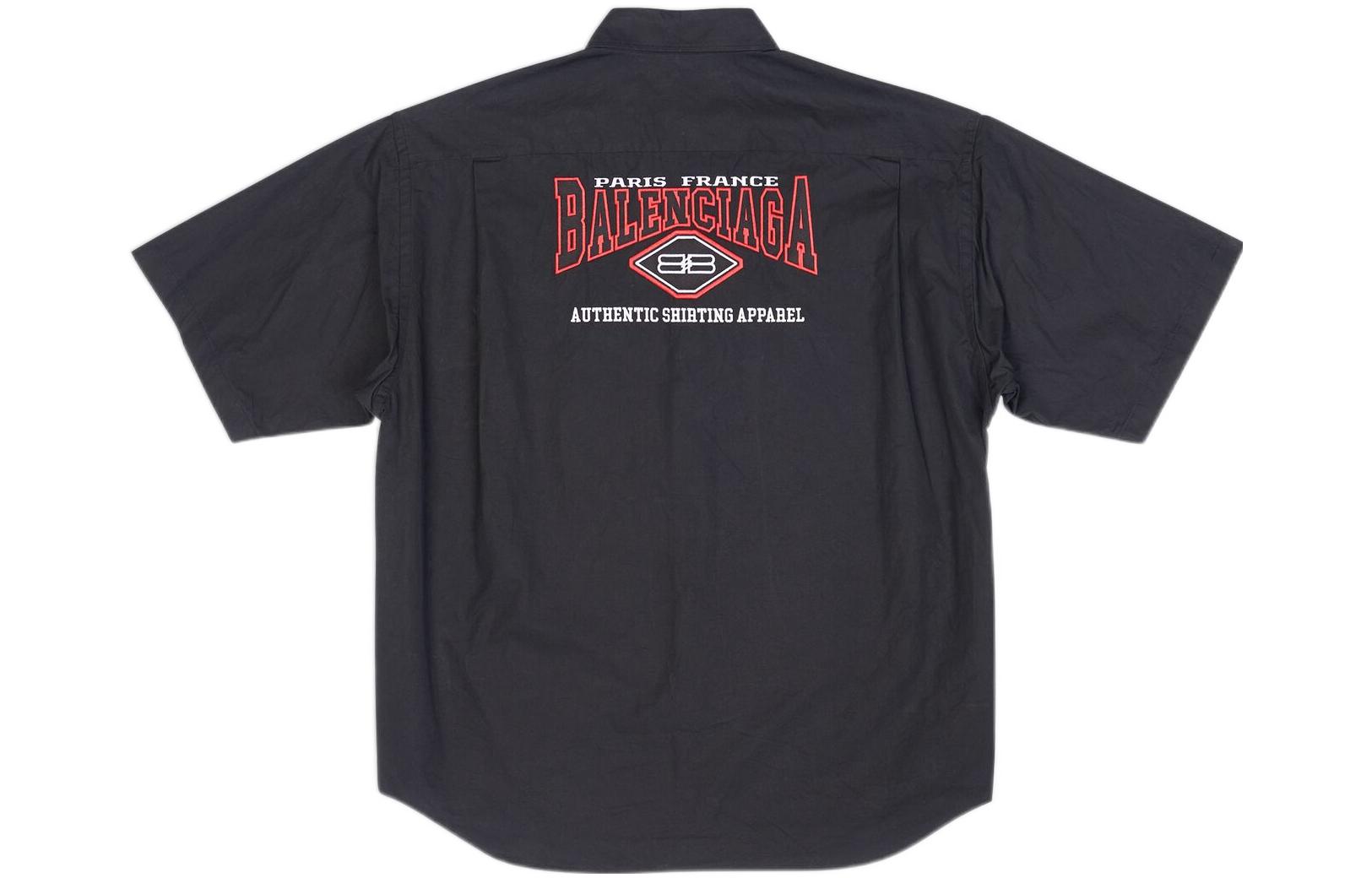 Balenciaga BB Authentic Jersey Apparel Shirt 'Black' 699057TYB181000