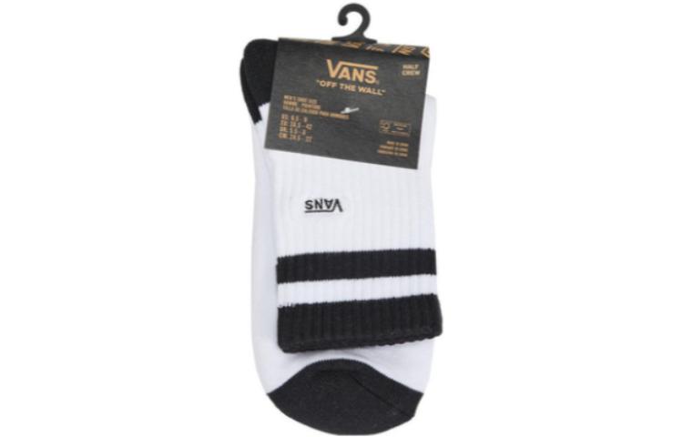 Vans Half Crew Socks 'White Black' VN0A3I3EYB2
