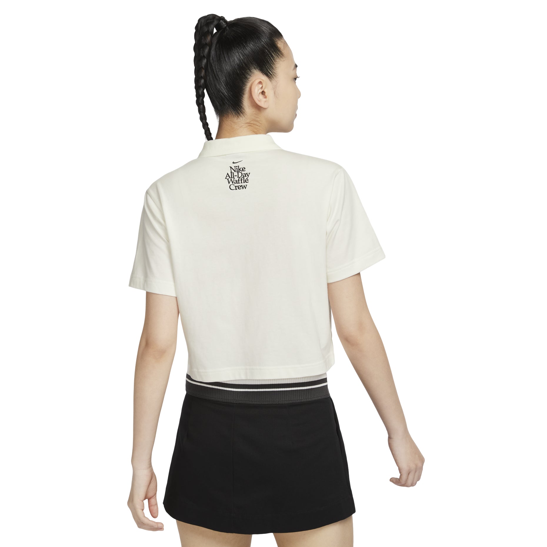 (WMNS) Nike Graphic Polo Shirt 'White Red' HQ1199-133