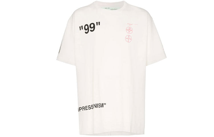 Off-White SS19 99 Back Logo Print Short Sleeve Oversize OMAA038R191850110288