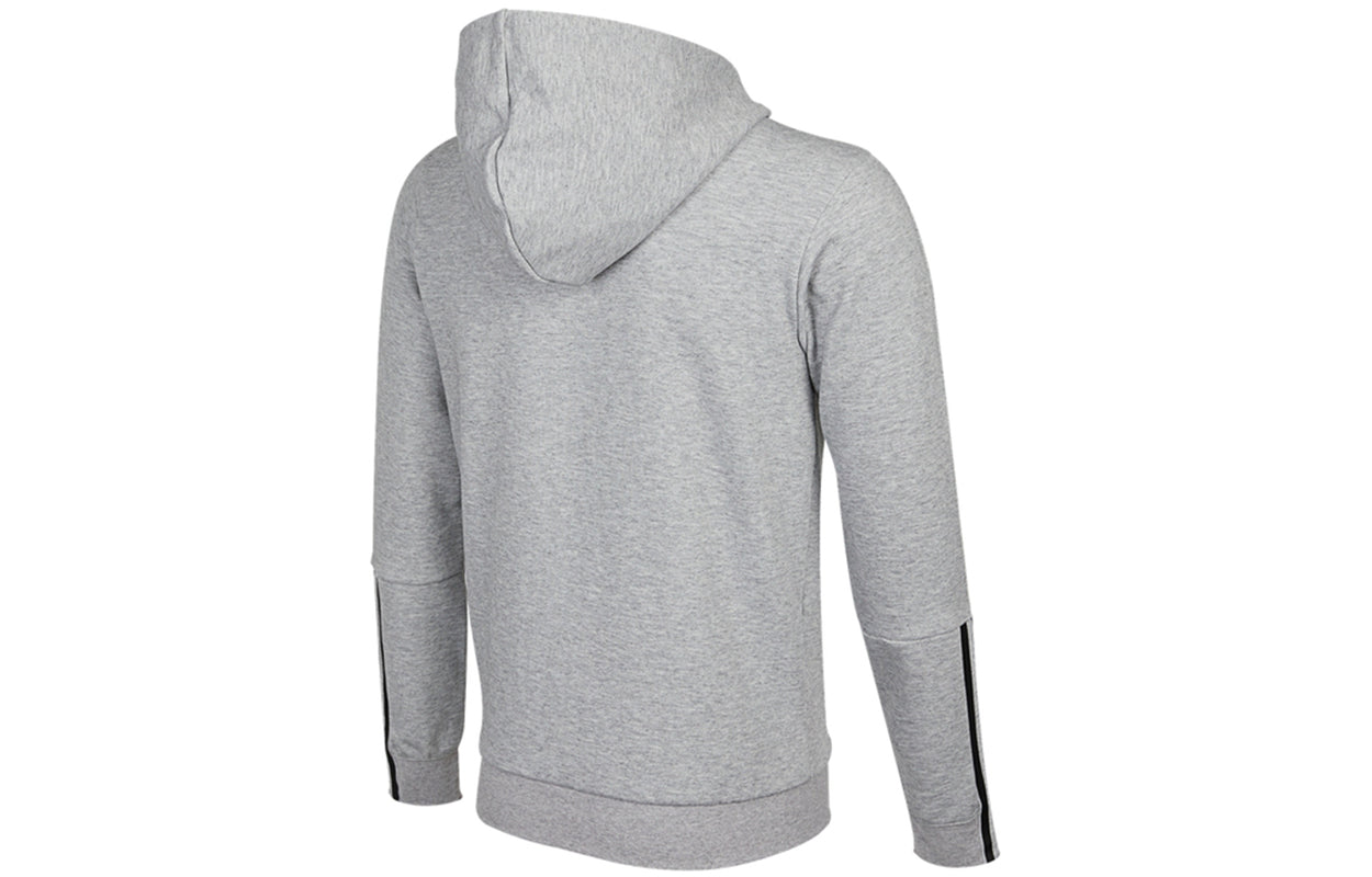 adidas M Dk Fz Hd Logo Printing Sports Knit Hooded Jacket light grey H12214