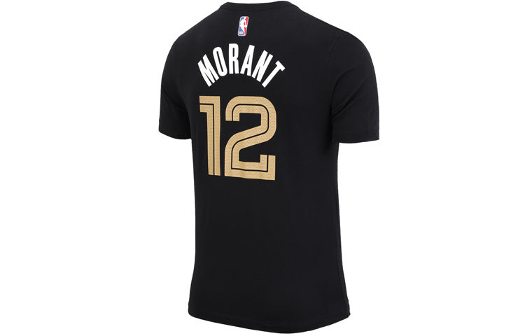 Nike Basketball Sports Short Sleeve Memphis Gray Memphis Grizzlies Morant No. 12 Black CT9782-010