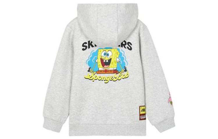 (GS) Skechers x SpongeBob SquarePants Hooded Jacket 'Grey Yellow' L122B034-01KY