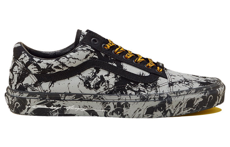 HuaTunan x Vans Unisex Old Skool Low-Top Sneakers Black/White VN0A3WKTN42