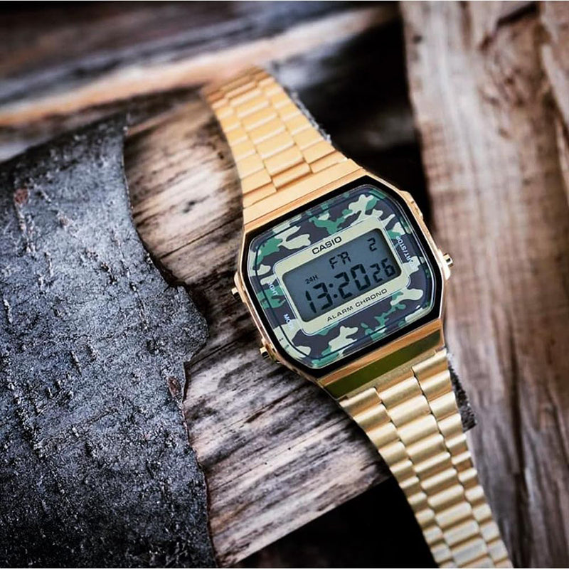 CASIO G Shock Waterproof Mens Gold Digital A168WEGC-3