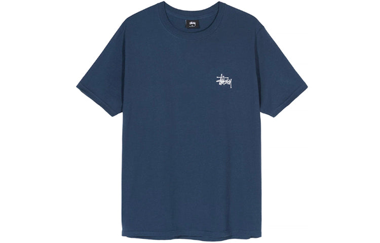 Stussy Basic Tee Classic Printing Short Sleeve Unisex Navy Blue 1904181-507