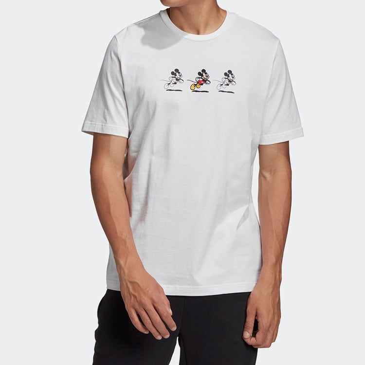adidas Disney Mickey Pattern Short Sleeve White GL2224